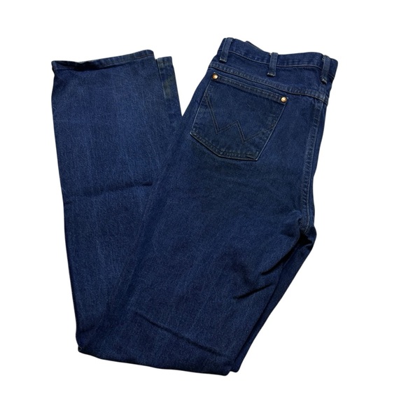 Wrangler Men's 936PWD Cowboy Cut Slim Fit prewashed indigo jeans, size 34x36. - Picture 4 of 8